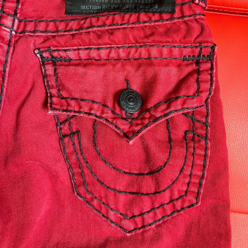 Red True Religion Jeans